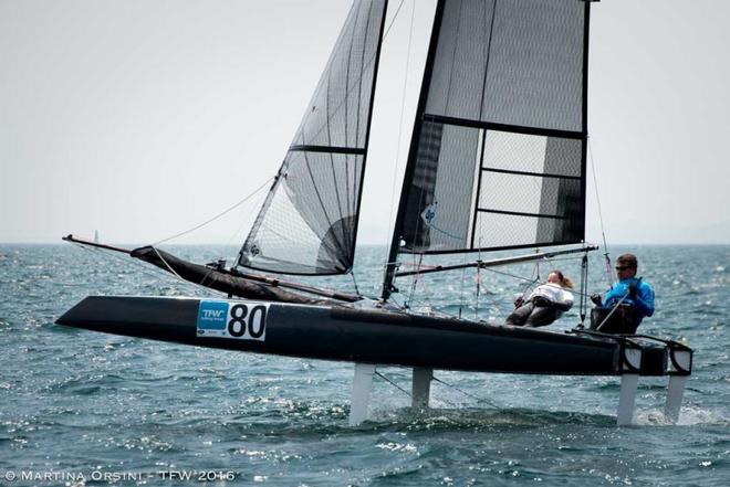 Foiling boats trials at Foiling Week Garda ©  Martina Orsini